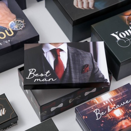 A set of boxes 10 in 1, gift packaging, “man”, 12 x 7 x 4 - 32.5 x 20 x 12.5 cm-5