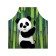 Apron of a kitchen with a photo print "Happy Panda", adjustable, size OS