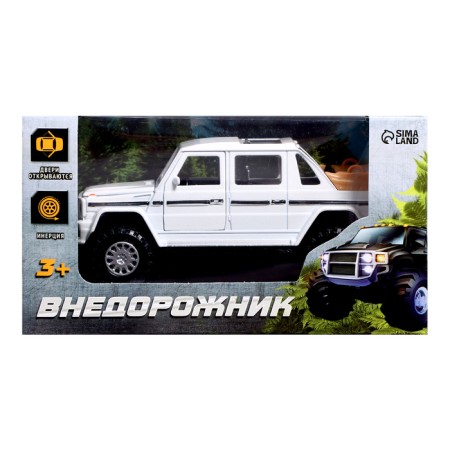 Metal machine "SUV", inertia, light, sound, doors and hood open, color mix-10