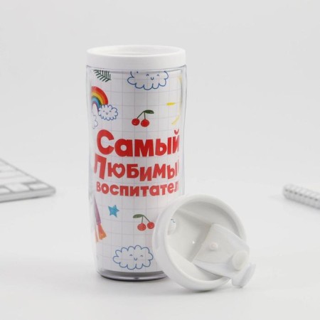 Gift set "Favorite Educator": A5 Diary, 80 sheets, thermostatic 350 ml-4