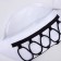 Board waist with lacing, white color