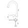 ACCOONA A4819N kitchen mixer, single -leaf, silicone spout, brass, red/chrome