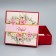 The box is folding, the lid is “you are beautiful”, 20 x 20 x 6 cm without a window