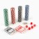 Poker in a metal case (2 decks, chips 200 pcs C/denomination, 5 cubes), 20.5 x 29 cm