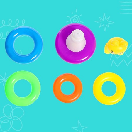 Pyramid "Bunny", 5 rings, color mix-4