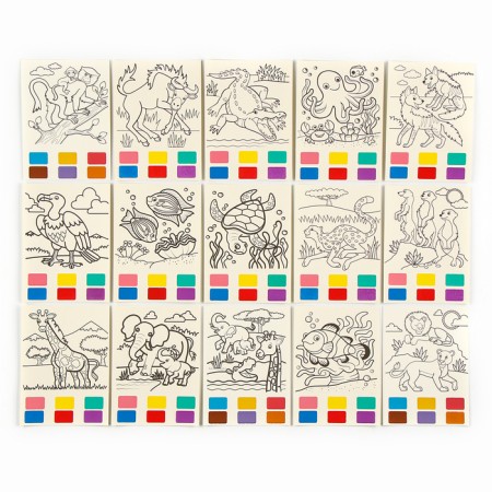 Water coloring "Animals", with a brush and an easel, species of mix-2