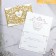 Wedding invitation "To our wedding" (gold color), 18.4 x 13 cm