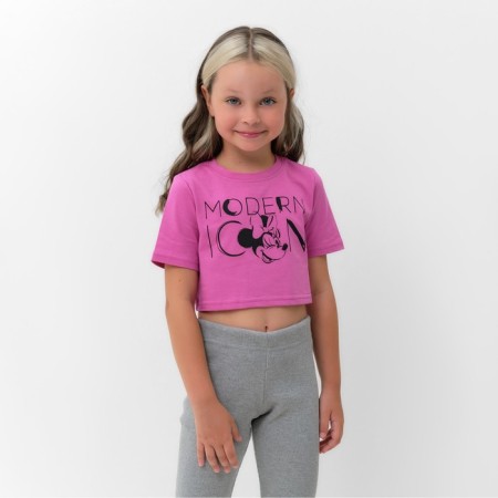 T -shirt Baby shortened "icon" Minnie Mouse, pink color