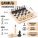 Chess Wooden Grandmaster, tournament 43 x 43 cm, King H-10 cm, pawn H-5 cm