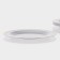 Plastic disposable plastic, 19 cm, round, flat, white color with a golden pocket
