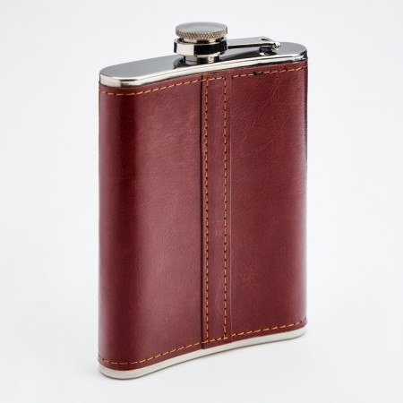 Flask for alcohol and water, 270 ml, "tank troops", stainless steel, gift, 9 oz-1