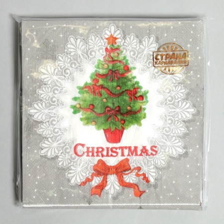 Paper Napkins "Christmas tree", set of 20 pcs., 33x33 cm-2