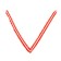 Ribbon-Rush for escort cars 3 m, red