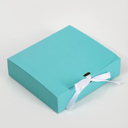 Gift folding box, packaging, Tiffany, 20 x 18 x 5 cm-2