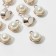 Pearl-suspension “Pearl” ball 2.1 × 1.6 × 1.5 cm, (set10 pcs.), White color in gold