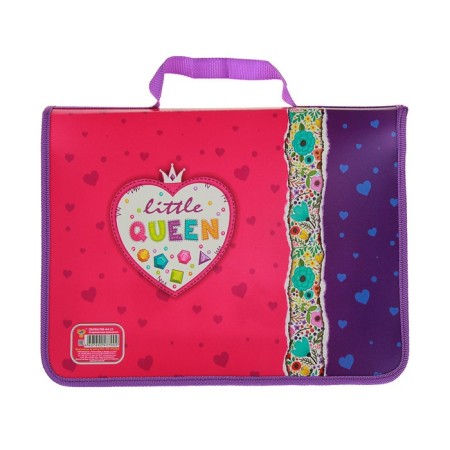 A4 Portfire folder, 330 x 240 x 90 mm, plastic, Velcro, PM-A4-23 "Modern Princess"-2