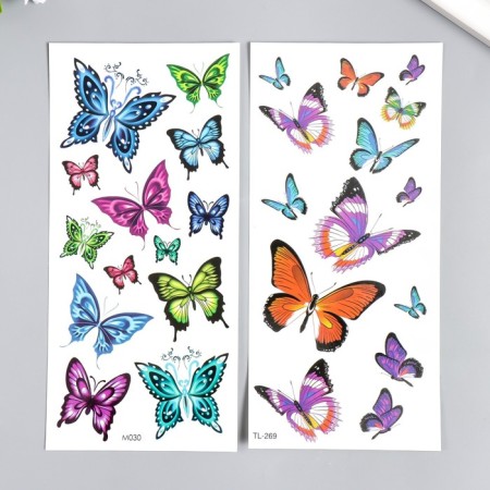 Tattoo on the body color "Flood flight" mix 9x19 cm
