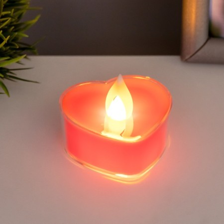 Nightmare "Candle Heart" LED 0.5W from 3XAG10 batteries red 5x5x4 cm Risalux-1