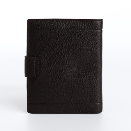 Male purse on magnet 3 in 1, department for auto documents, passports, brown color-1