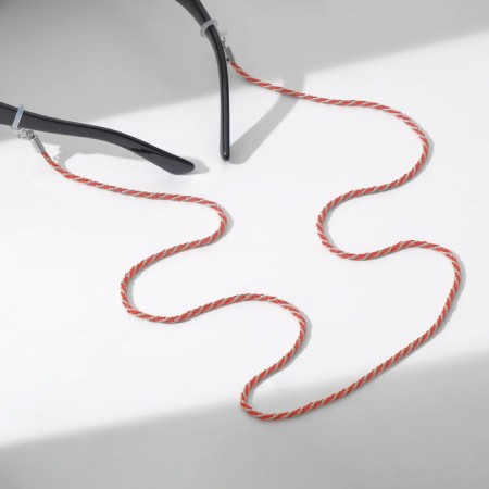Chain for glasses "Aesthetics" No. 32, red-silver color, 70 cm-4