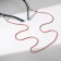 Chain for glasses "Aesthetics" No. 32, red-silver color, 70 cm