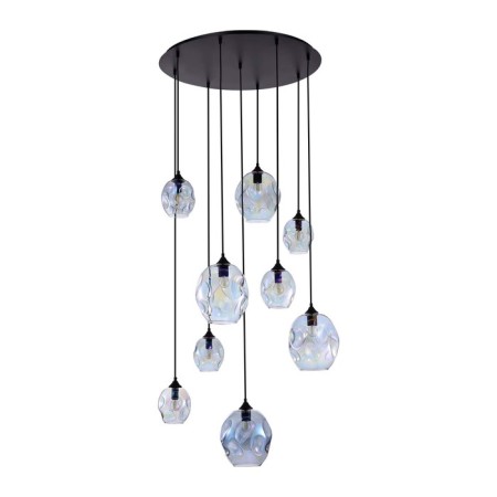 Suspended chandelier ST LUCE. SL1188.403.09. Idesia. 9x40 W, E14/E27, 87x87 cm, black color