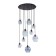 Suspended chandelier ST LUCE. SL1188.403.09. Idesia. 9x40 W, E14/E27, 87x87 cm, black color