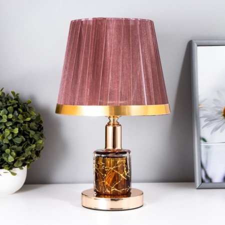 Justine table lamp 1x60W E27 chocolate-gold 21.5x21.5x34 cm Risalux