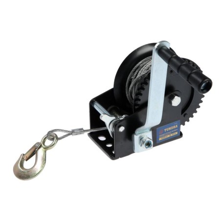 Winper manual drum traction tundra, 1000 kg, metal cable 10 meters