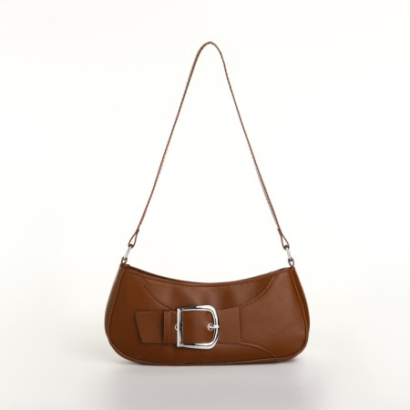 Bag Women's Baget with a zipper, chocolate color