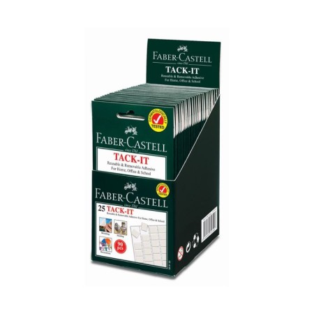 Faber-Castell Tack-Sit gluing pillows are white, 90 pieces /packaging, 50 g, blister-1