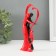 Polystone souvenir "Dancing couple near the heart with rhinestones" Red-black 17x7x4.7 cm