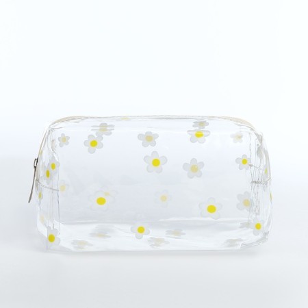 Lightning cosmetic bag, transparent/white color-1