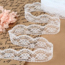 Capricon lace, 35 mm × 10 ± 1 m, white color