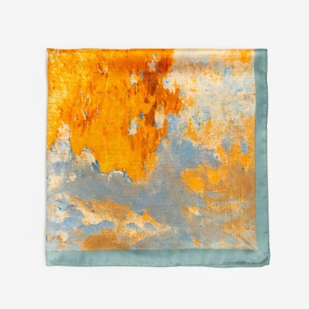 Women's handkerchief minku orange color, rr 70*70 cm-2