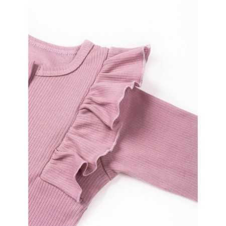 Children's overalls with ruffles fashion, height 56 ​​cm, pink color-6