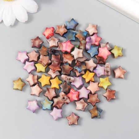 Beads for creativity plastic "Vintage. Stars" MIX set 15 grams 0.4x1x1 cm