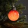 Christmas ball "Fire ball" d = 8 cm, 1 LED, LR44x3 (in the set), glow warm white
