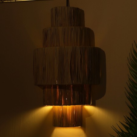 Wall lamp from the rattan "Waterfall" 1x120W, E27, 26x17x50 cm-4