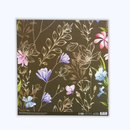 Scrapbooking paper "delicate flowers", 30.5 x 32 cm, 180 g/m²-2