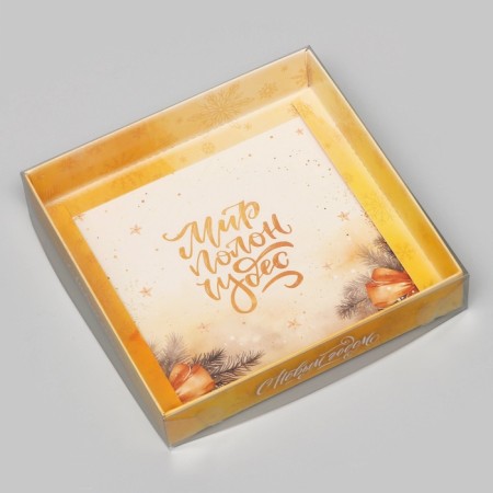 Confectionery packaging with PVC "World of Miracles", 16 x 16 x 3 cm-2