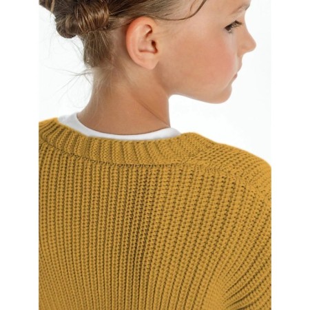 Cardigan for girls, height 140 cm, yellow color-7