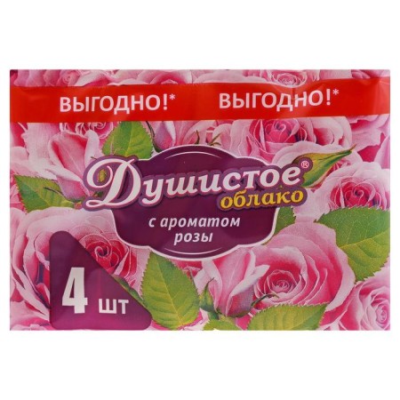 Soap toilet "fragrant cloud" rose 4*70 g-1