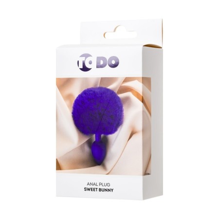 Anal plug Todo byfa Sweet Bunny, silicone, purple color, 13 cm, d 2.8 cm-7