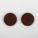 A set of buttons, 4 punctures, d = 23 mm, 5 pcs, a dark brown matte color
