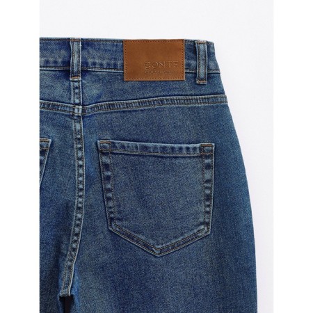 Women's jeans with a high landing CONTE Elegant Relaxed MOM, size S, MID Blue color-11
