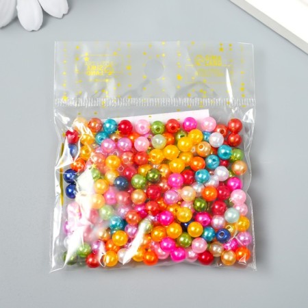Beads for creativity plastic "Smooth multi -colored balls" set 20 g d = 0.6 cm-3