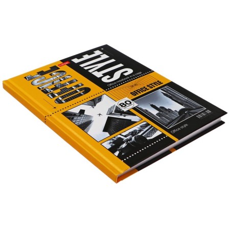 A5 Business Notepad, 80 sheets, in a cage, Office Style, solid cover, 5-color block, block 65g/m2-1
