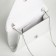 Female bag on a magnet, white color
