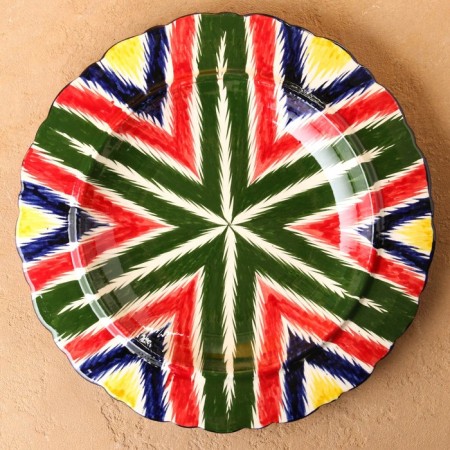 The pancake of Rishtan ceramics Atlas, 24 cm,-2